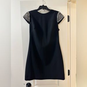 Black embellished Eliza J size 8 shift dress.